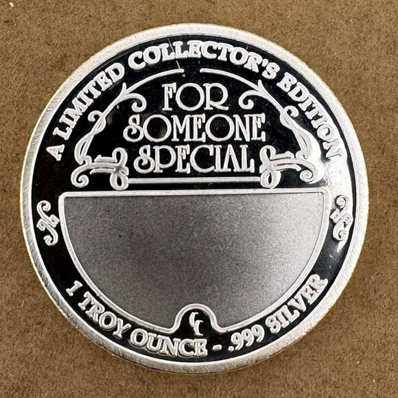 1 Troy Ounce Fine Silver.999 Pure Seasons Greetings from  Vintage 1989 - Picture 2 of 4